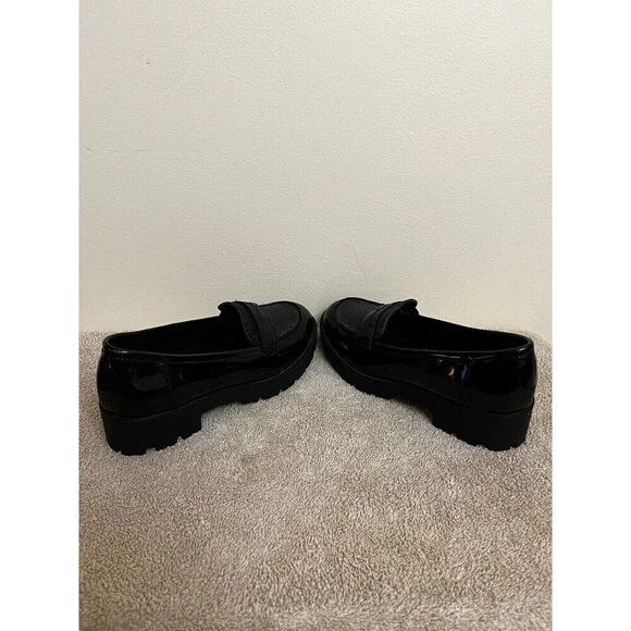 Jellypop Girl Black Faux Leather with Metallic Glitter Accents Size 4M (Girls) - Picture 4 of 6